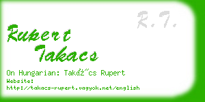 rupert takacs business card